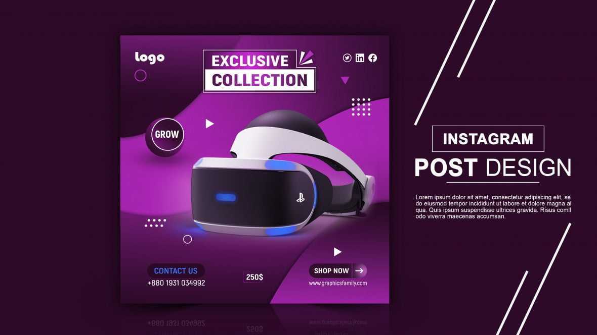 Free Photoshop Creative Instagram Post Design Template