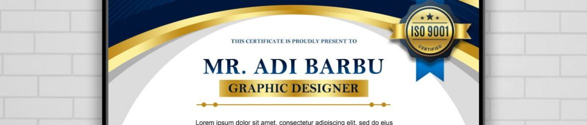 Free Photoshop Editable Certificate Design Template