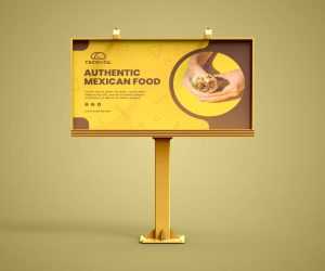 Free Photoshop Rectangular Billboard Mockup