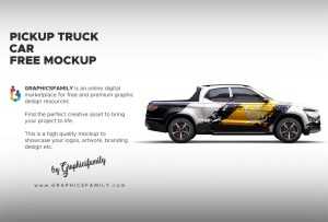 Free Pickup Truck Mockup