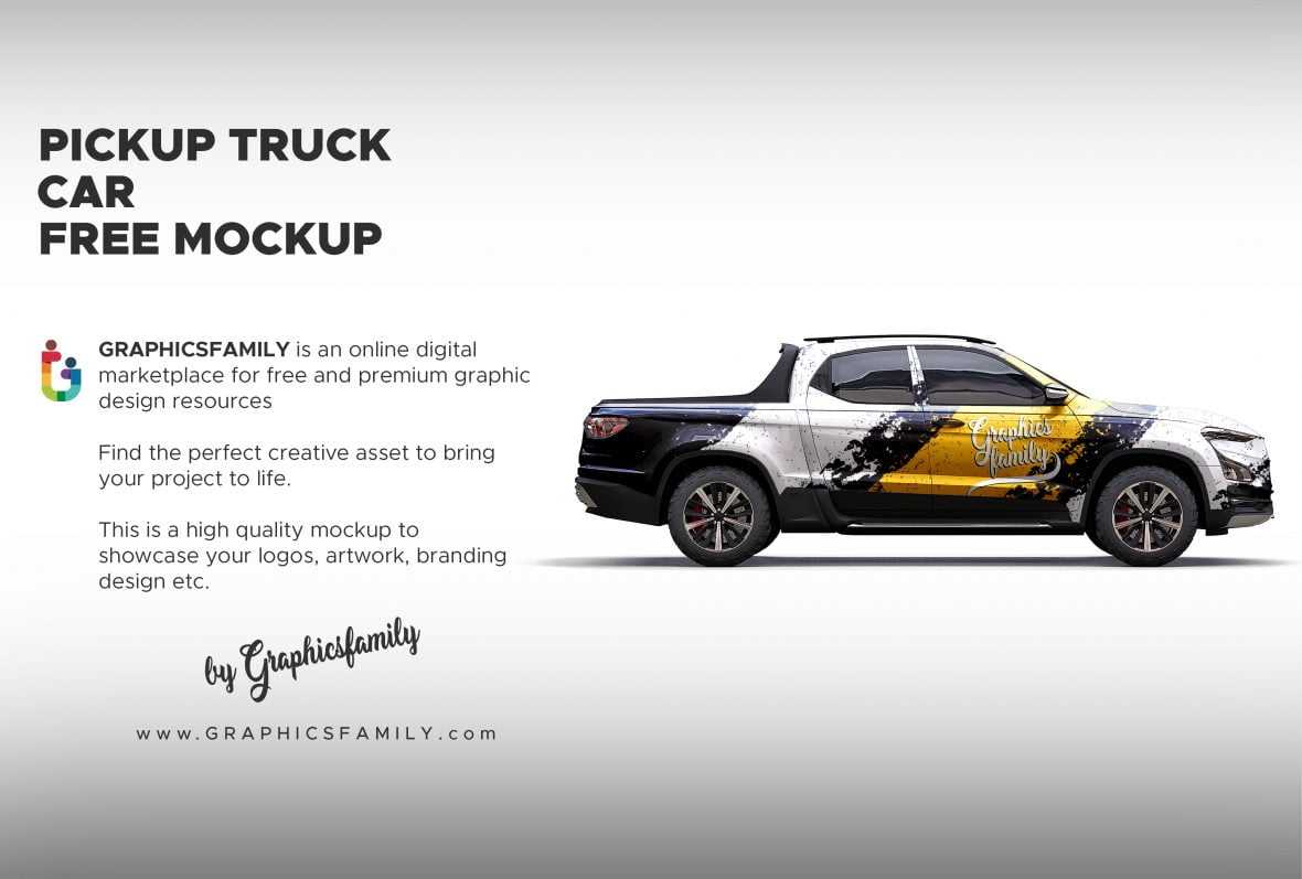 Free Pickup Truck Mockup