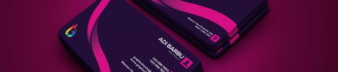 Free Pink Abstract Business Card Design