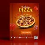 Free Pizza A4 Flyer Design Template