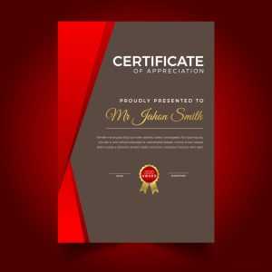 Free Portrait Certificate Template