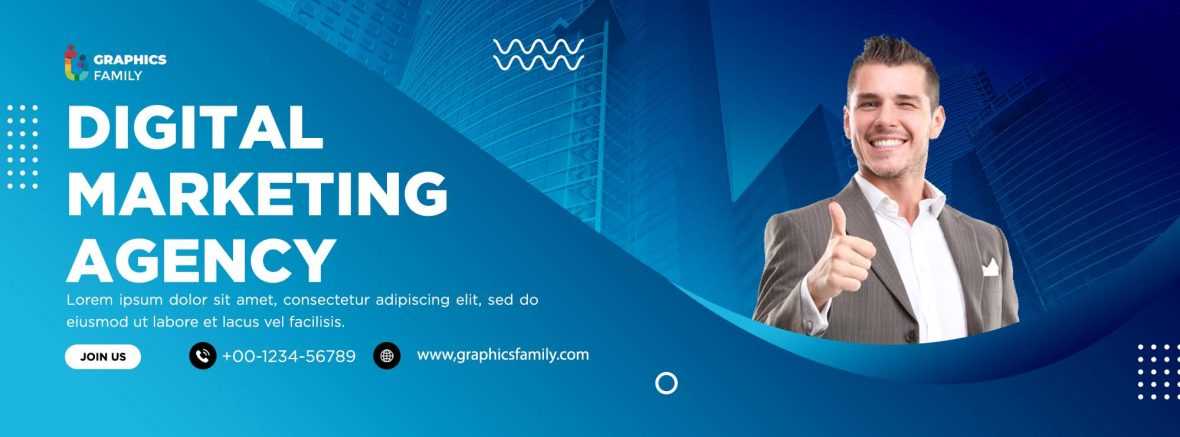Free Professional Digital Marketing Agency Facebook Cover Design Template