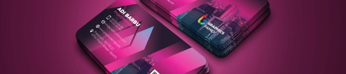 Free Project Manager Modern Business Card Design Template