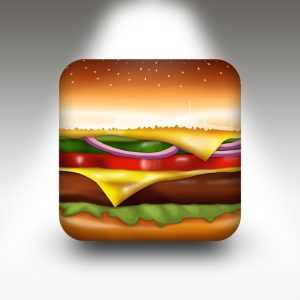 Free PSD Burger App Icon