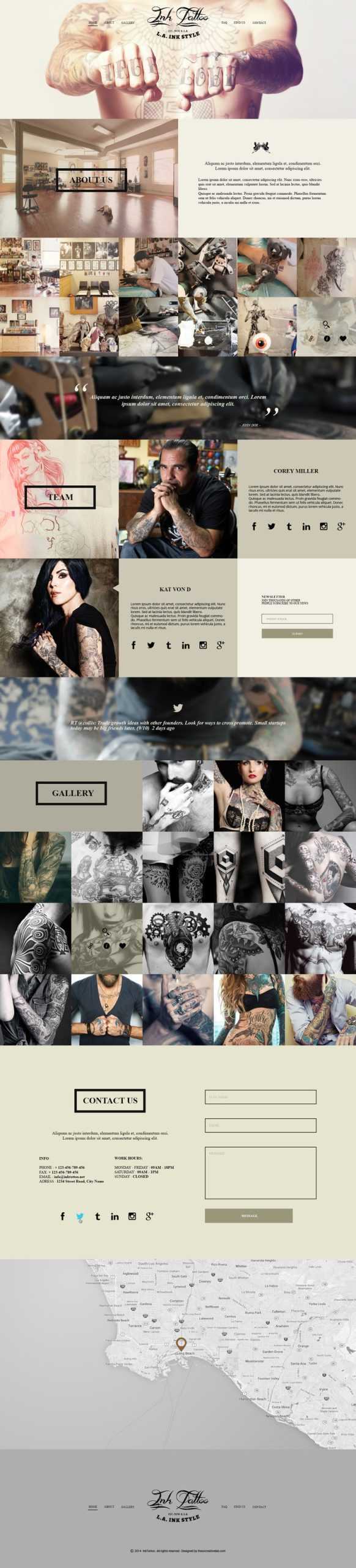 Free PSD One Page Template