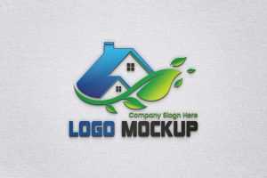 Free Realistic Paper texture Logo Mockup