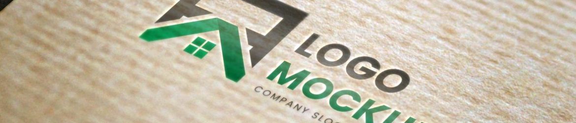 Free Realistic Printed Paper Logo Mockup PSD