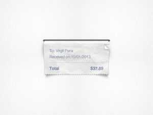 Free Receipt PSD