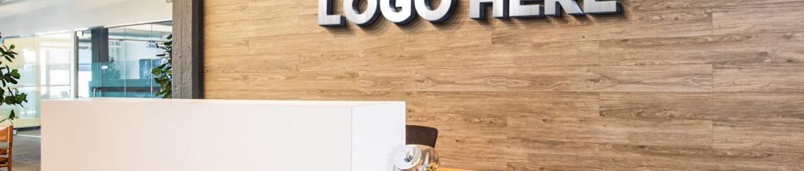 Free Reception Desk Mockup