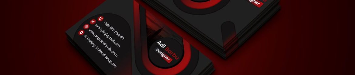 Free Red and Black Print Ready Business Card Design