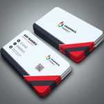 Free Red and Blue Modern Business Card Design Template