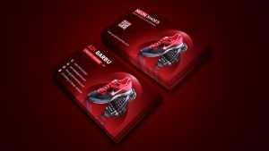 Free Red E-commerce Business Card Template