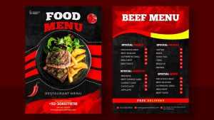 Free Restaurant Food Menu Design