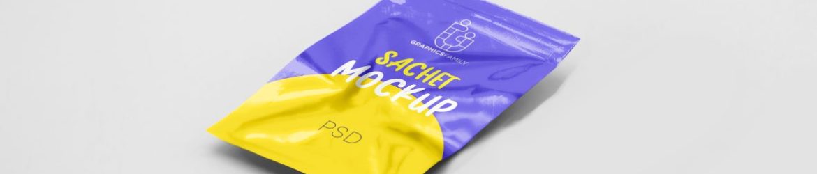 Free Sachet Design Mockup