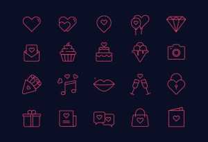 Free Sant Valentines Icon Set