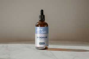 Free Serum Bottle Design Mockup