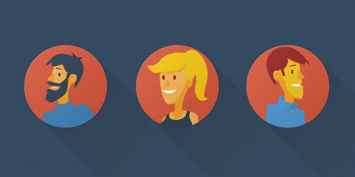 Free Set Vector Flat Avatars