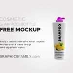 Free Shampoo Cosmetic Bottle Mockup