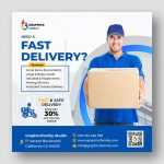 Free Shipping and Delivery Service Social Media Template