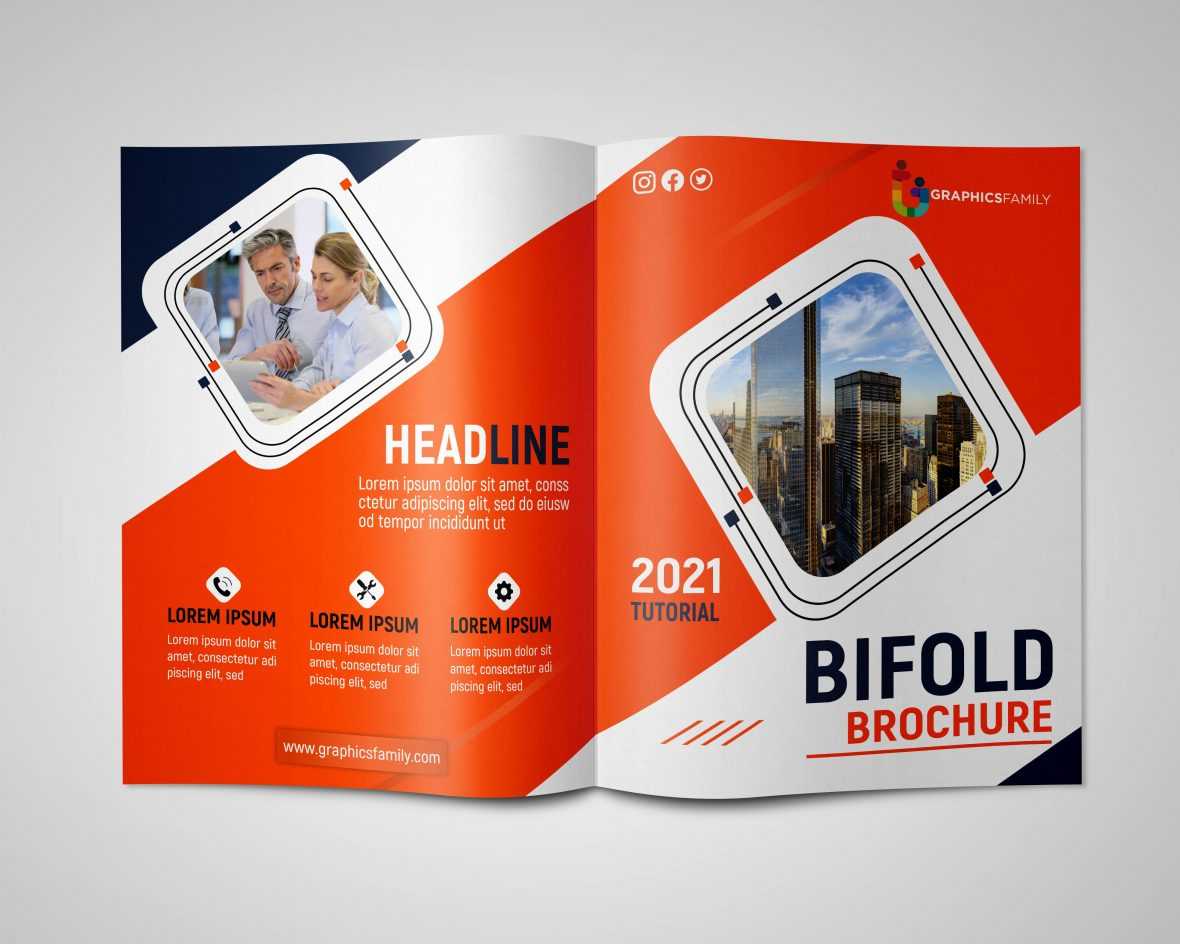 Free Simple Bifold Brochure Design for Photoshop