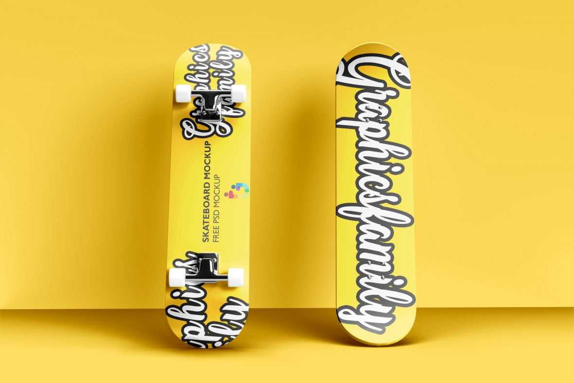 Free Skateboard Mockup PSD