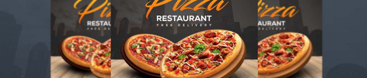 Free Social Media Advertising Post Template Design for Pizza Restaurant
