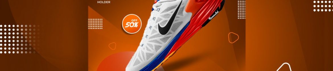 Free Sports Running Shoes Banner Design