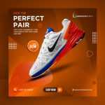 Free Sports Running Shoes Banner Design