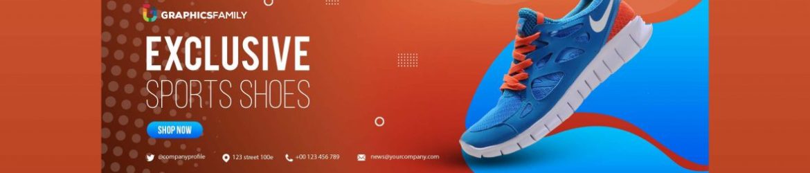 Free Sports Shoes Sale Advertising Template Design