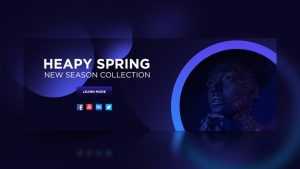 Free Spring Sale Dark Banner Design