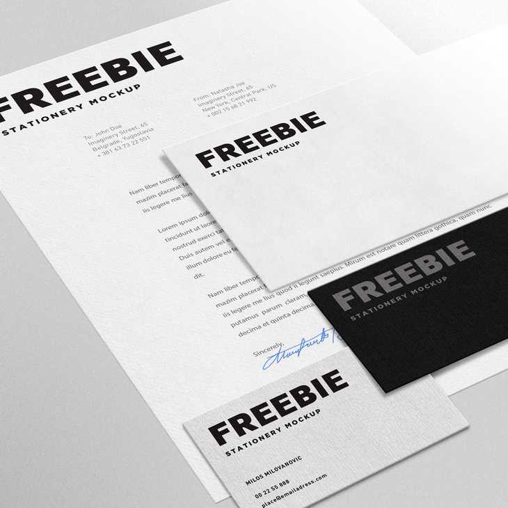 Free Stationery Mockup PSD