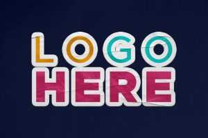 Free Sticker Logo Mockup