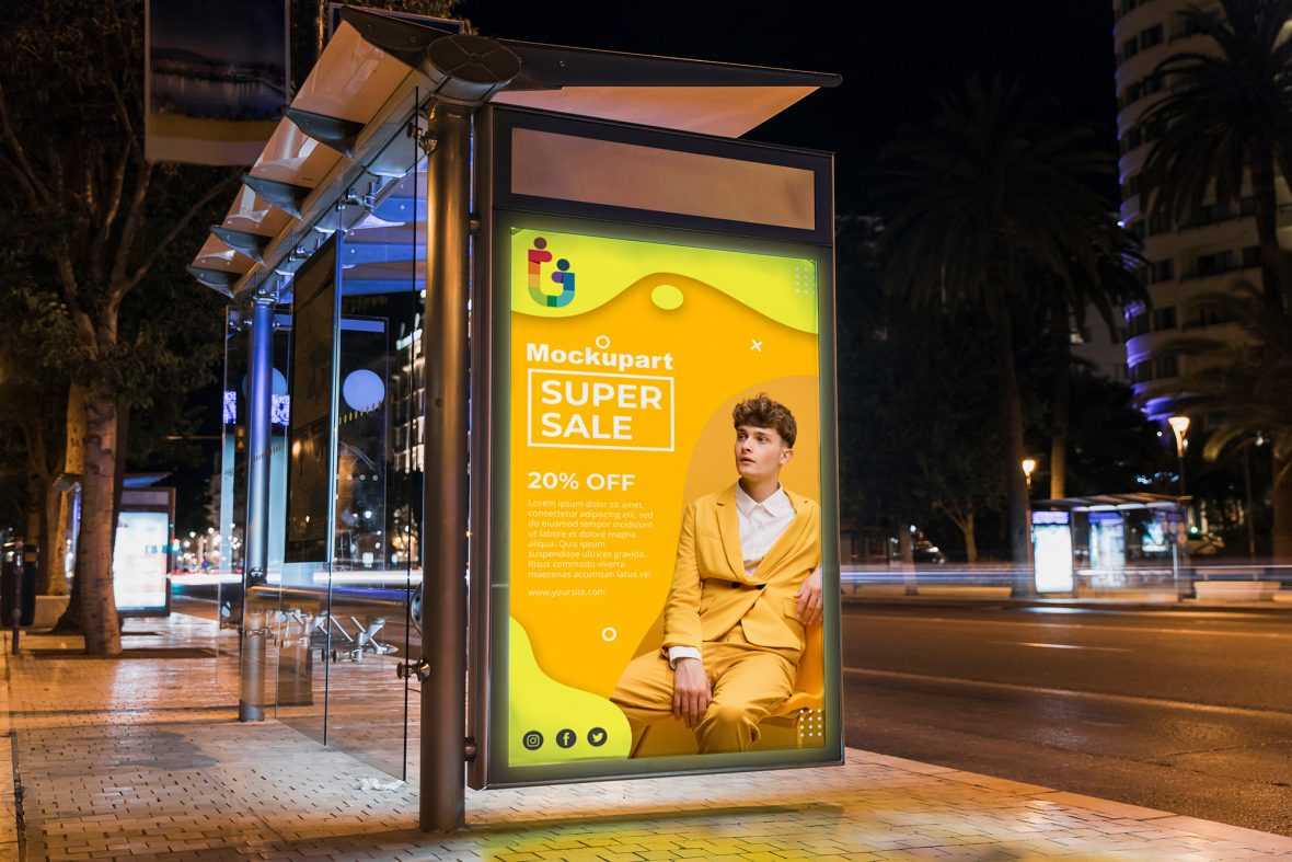 Free Street Billboard PSD MockUp