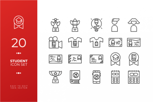 Free Student Icon Set