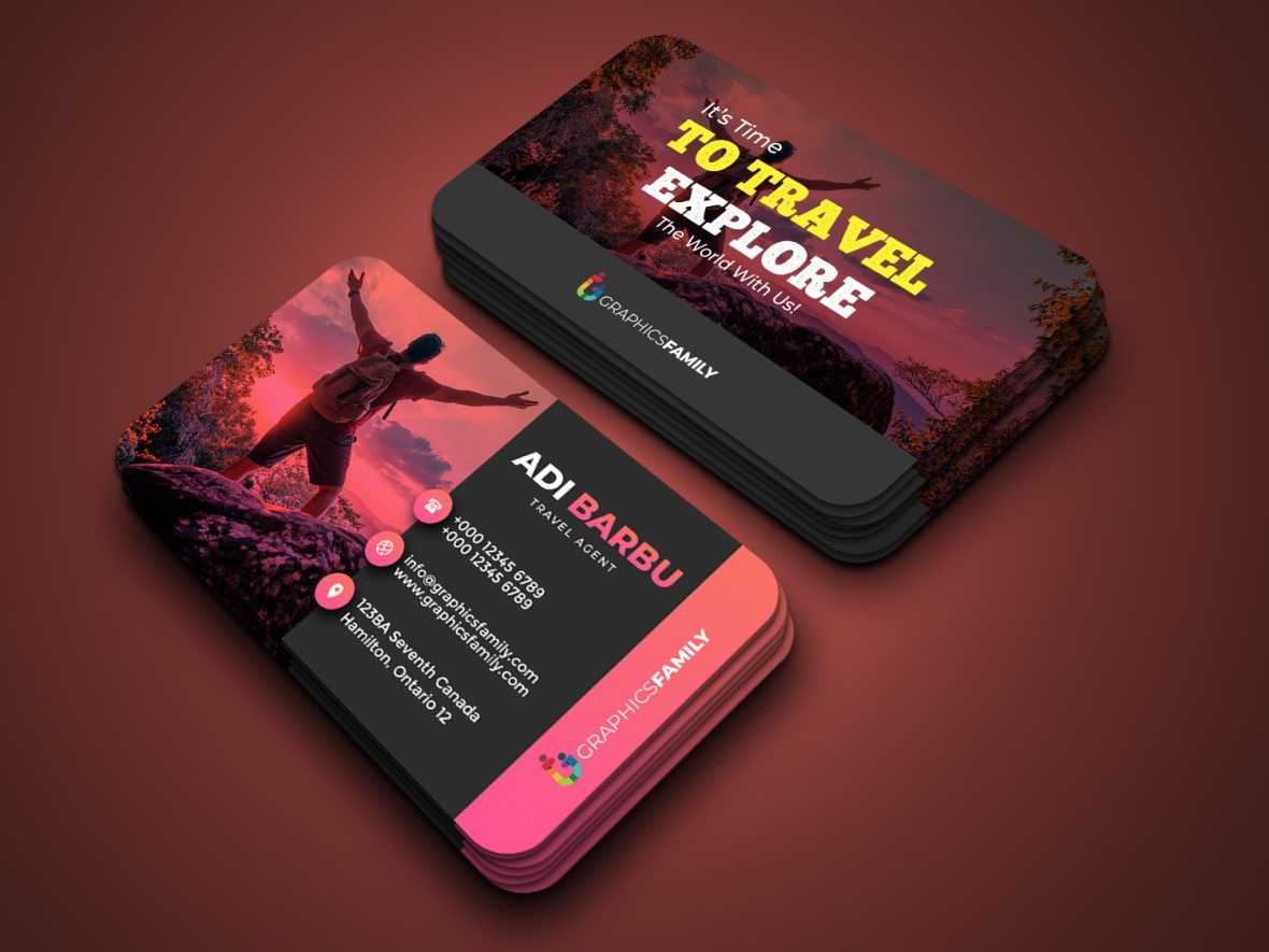 Free Travel Company Business Card Design
