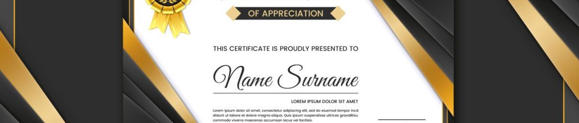Free vector clean style black and Gold color certificate template Free vector clean style black and Gold color certificate template