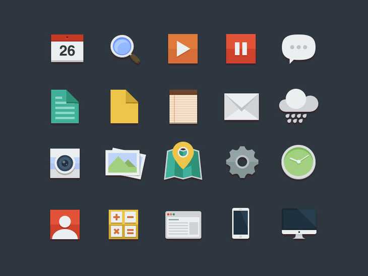 Free Vector Flat Icons