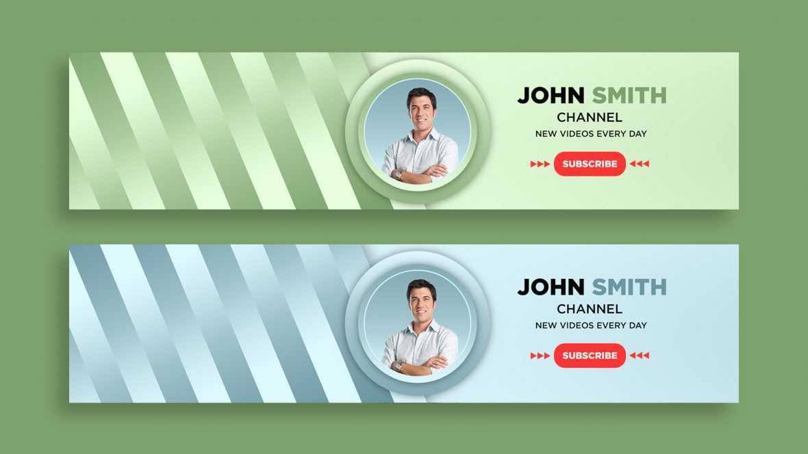 Free Vlogger YouTube Cover Template Design