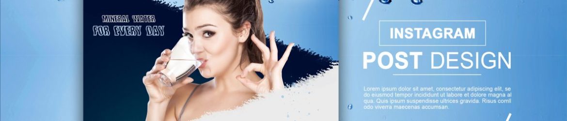 Free Water Ad Instagram Post Design Template Free Water Ad Instagram Post Design Template