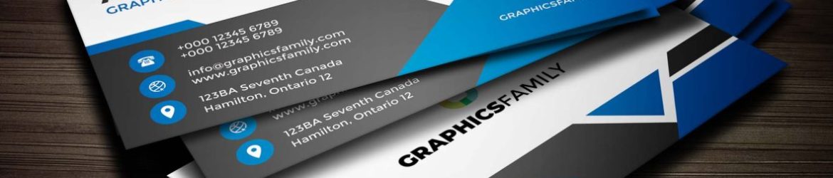 Free White, Gray and Blue Business Card Design Template