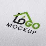 Free White Paper Logo Mockup