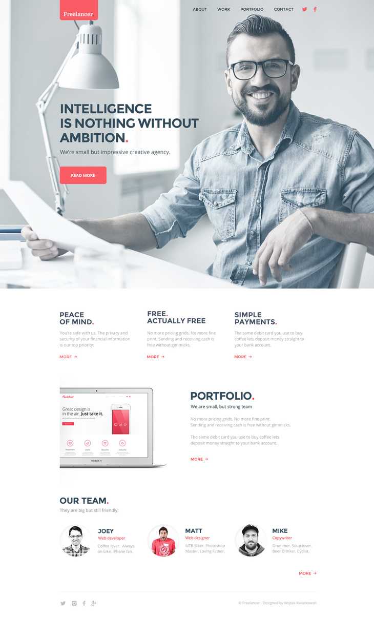 Freelancer Minimal Template