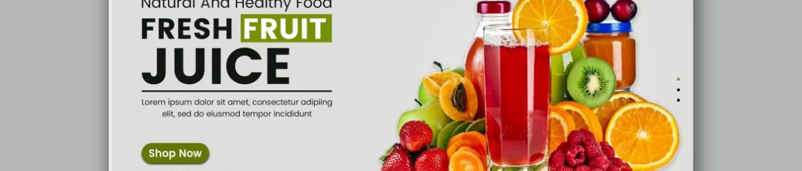 Fresh Fruits Simple Web Banner Design