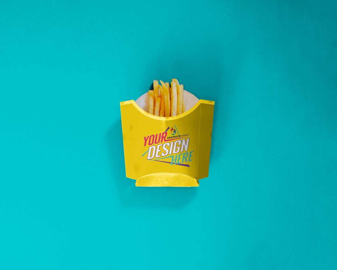 Fries Packet Design Mockup