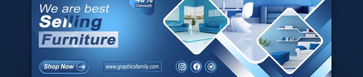 Furniture Store Editable Facebook Cover Design