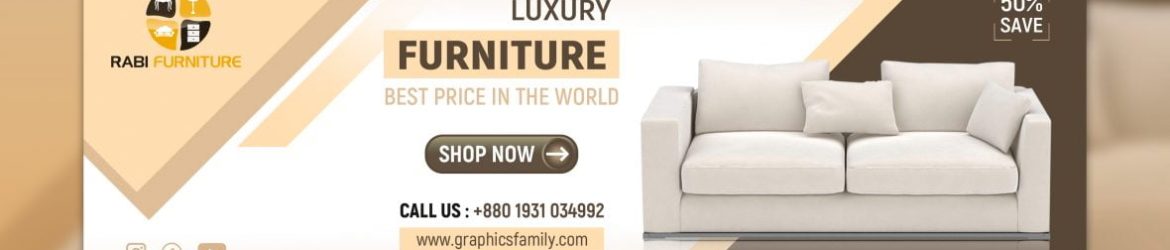 Furniture Web Banner Design PSD