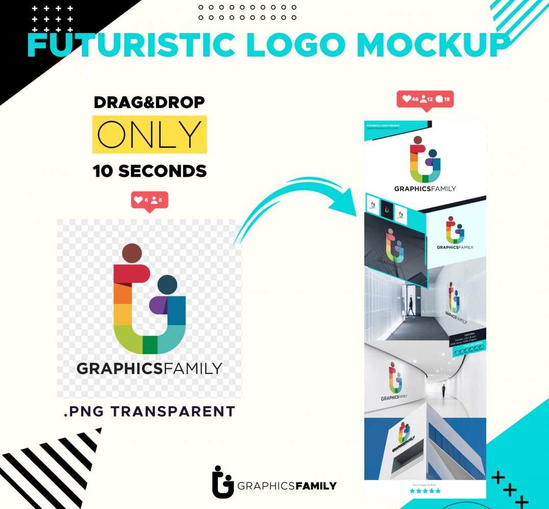 Futuristic Logo Mockup